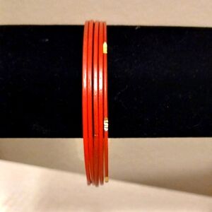 Elegant Red Bangle Set